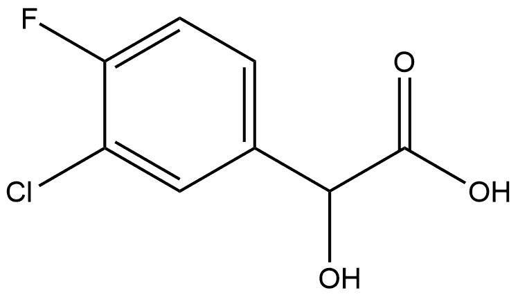 2-(3-氯-4-氟苯基)-2-羟基乙酸,1214377-83-9,结构式