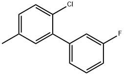 2-Chloro-3'-fluoro-5-methyl-1,1'-biphenyl 化学構造式