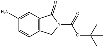 2H-Isoindole-2-carboxylic acid, 6-amino-1,3-dihydro-1-oxo-, 1,1-dimethylethyl ester 化学構造式