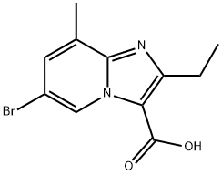 Imidazo[1,2-a]pyridine-3-carboxylic acid, 6-bromo-2-ethyl-8-methyl- Struktur