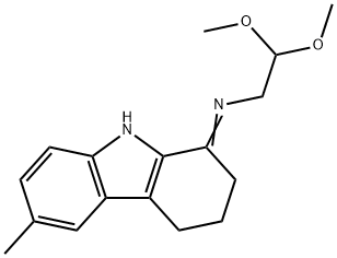 2,2-Dimethoxy-N-(2,3,4,9-tetrahydro-6-methyl-1H-carbazol-1-ylidene)ethanamine Struktur