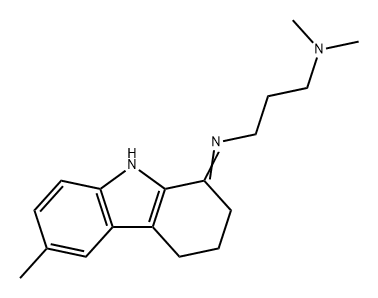 1,3-Propanediamine, N1,N1-dimethyl-N3-(2,3,4,9-tetrahydro-6-methyl-1H-carbazol-1-ylidene)- Struktur