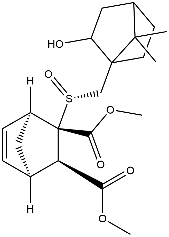 Bicyclo[2.2.1]hept-5-ene-2,3-dicarboxylic acid, 2-[[(2-hydroxy-7,7-dimethylbicyclo[2.2.1]hept-1-yl)methyl]sulfinyl]-, dimethyl ester, [1R-[1α,2α[R*(1S*,2R*,4R*)],3β,4α]]- (9CI)