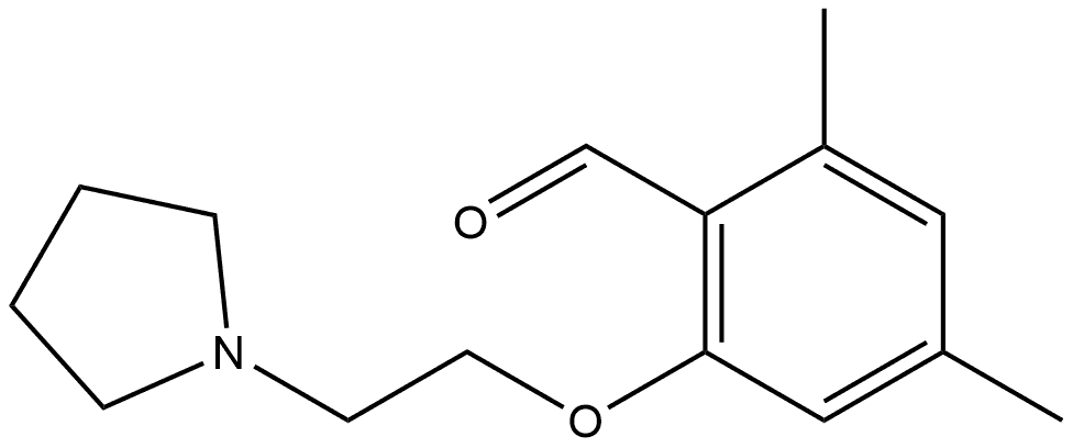 2,4-Dimethyl-6-[2-(1-pyrrolidinyl)ethoxy]benzaldehyde Struktur