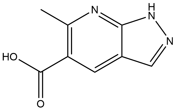 6-Methyl-1H-pyrazolo[3,4-b]pyridine-5-carboxylic acid Struktur