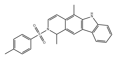 1H-Pyrido[4,3-b]carbazole, 2,6-dihydro-1,5-dimethyl-2-[(4-methylphenyl)sulfonyl]- Struktur