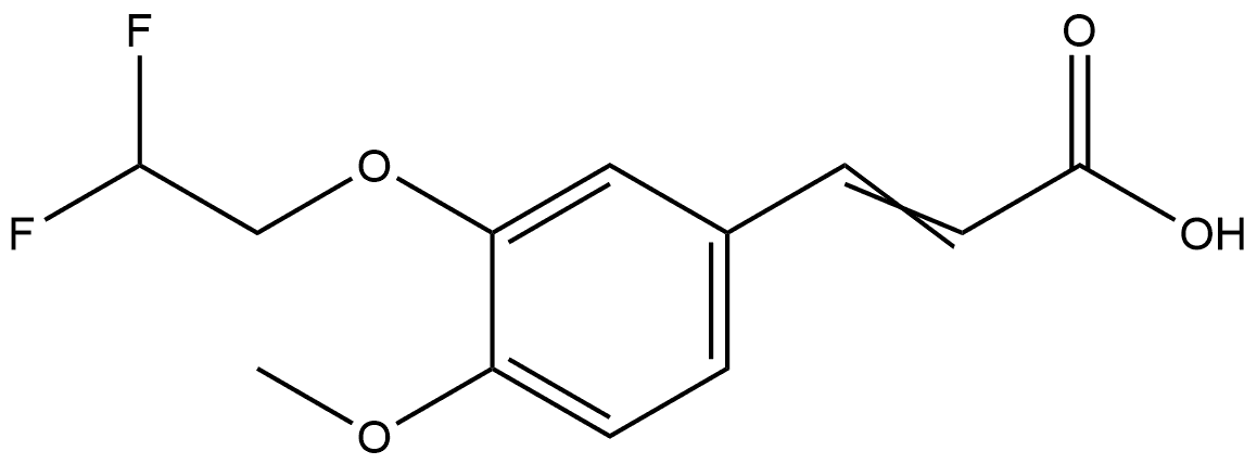 3-[3-(2,2-Difluoroethoxy)-4-methoxyphenyl]-2-propenoic acid 结构式