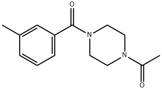 Ethanone, 1-[4-(3-methylbenzoyl)-1-piperazinyl]- Structure