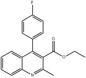 2-メチル-4-(4-フルオロフェニル)キノリン-3-カルボン酸エチル 化学構造式