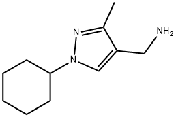 1H-Pyrazole-4-methanamine, 1-cyclohexyl-3-methyl- Struktur