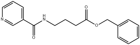 Butanoic acid, 4-[(3-pyridinylcarbonyl)amino]-, phenylmethyl ester