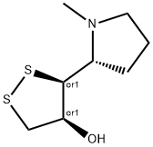 (3R)-3α-[(2S)-1-Methyl-2α-pyrrolidinyl]-1,2-dithiolan-4α-ol Structure