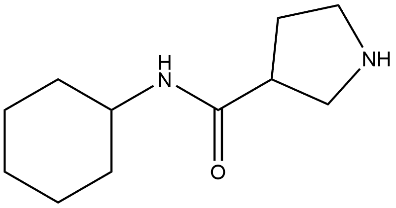 N-cyclohexylpyrrolidine-3-carboxamide,1217266-75-5,结构式