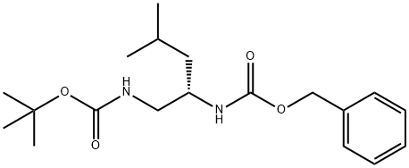 Phenylmethyl N-[(1S)-1-[[[(1,1-dimethylethoxy)carbonyl]amino]methyl]-3-methylbutyl]carbamate Struktur
