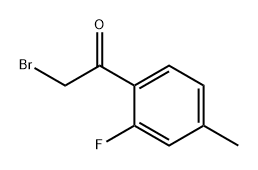 ETHANONE, 2-BROMO-1-(2-FLUORO-4-METHYLPHENYL)- 结构式