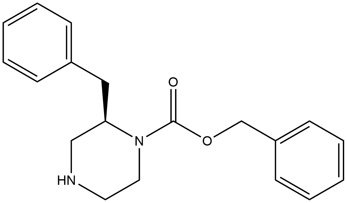 benzyl (2R)-2-benzylpiperazine-1-carboxylate Structure