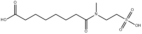 Octanoic acid,8-(methyl(2-sulfoethyl)amino)-8-oxo- Structure