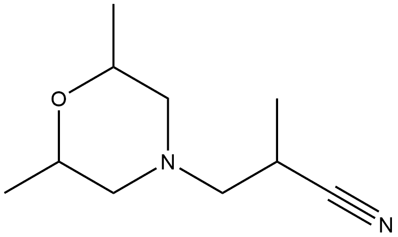 4-Morpholinepropanenitrile, α,2,6-trimethyl Structure