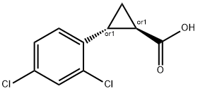 rac-(1R,2R)-2-(2,4-dichlorophenyl)cyclopropane-1 -carboxylic acid,1218401-32-1,结构式