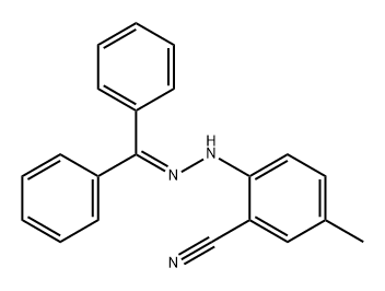 Benzonitrile, 2-[2-(diphenylmethylene)hydrazinyl]-5-methyl- Structure