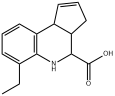 6-Ethyl-3a,4,5,9b-tetrahydro-3H-cyclopenta[c]quinoline-4-carboxylic acid 结构式