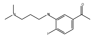 3-[[3-(二甲氨基)丙基]氨基]-4-碘苯乙酮 结构式