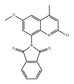 1H-Isoindole-1,3(2H)-dione, 2-(2-chloro-6-methoxy-4-methyl-8-quinolinyl)- 化学構造式