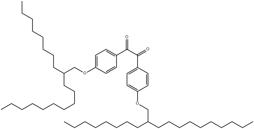 1,2-Ethanedione, 1,2-bis[4-[(2-octyldodecyl)oxy]phenyl]- 化学構造式