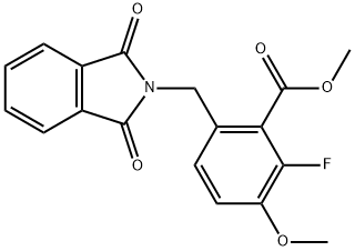 Benzoic acid, 6-[(1,3-dihydro-1,3-dioxo-2H-isoindol-2-yl)methyl]-2-fluoro-3-methoxy-, methyl ester Structure