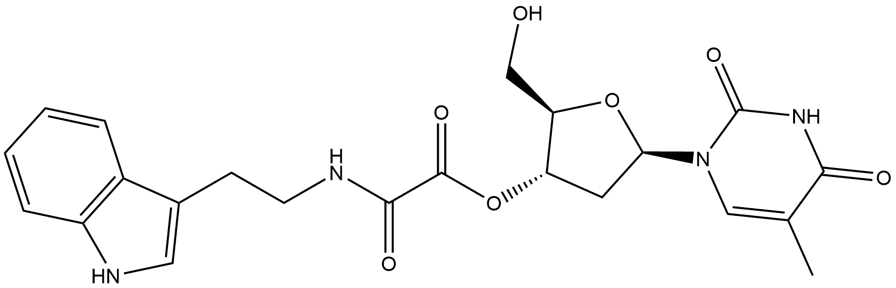 Thymidine, α-[[2-(1H-indol-3-yl)ethyl]amino]-α-oxo-, 3'-acetate Struktur