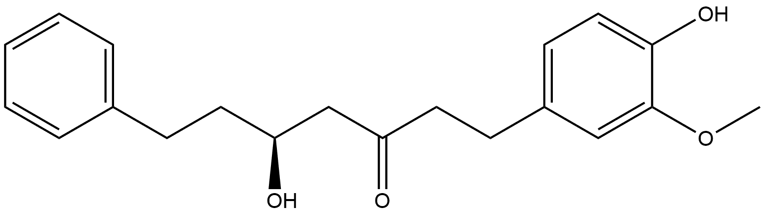 (S)-5-Hydroxy-1-(4-hydroxy-
3-methoxyphenyl)-7-phenylheptan-3-one Structure