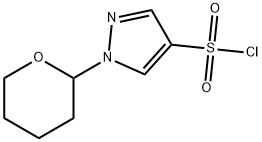 1H-Pyrazole-4-sulfonyl chloride, 1-(tetrahydro-2H-pyran-2-yl)- 结构式