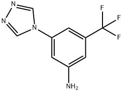 3-(trifluoromethyl)-5-(4H-1,2,4-triazol-4-yl)benzenamine Structure