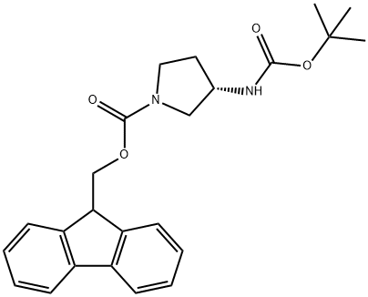 1220669-33-9 1-Pyrrolidinecarboxylic acid, 3-[[(1,1-dimethylethoxy)carbonyl]amino]-, 9H-fluoren-9-ylmethyl ester, (3S)-