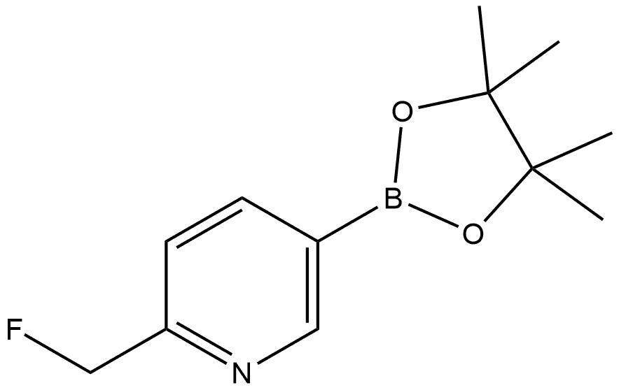 2-(Fluoromethyl)-5-(4,4,5,5-tetramethyl-1,3,2-dioxaborolan-2-yl)pyridine Structure