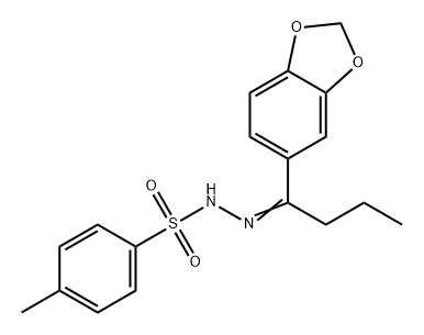 Benzenesulfonic acid, 4-methyl-, 2-[1-(1,3-benzodioxol-5-yl)butylidene]hydrazide Structure