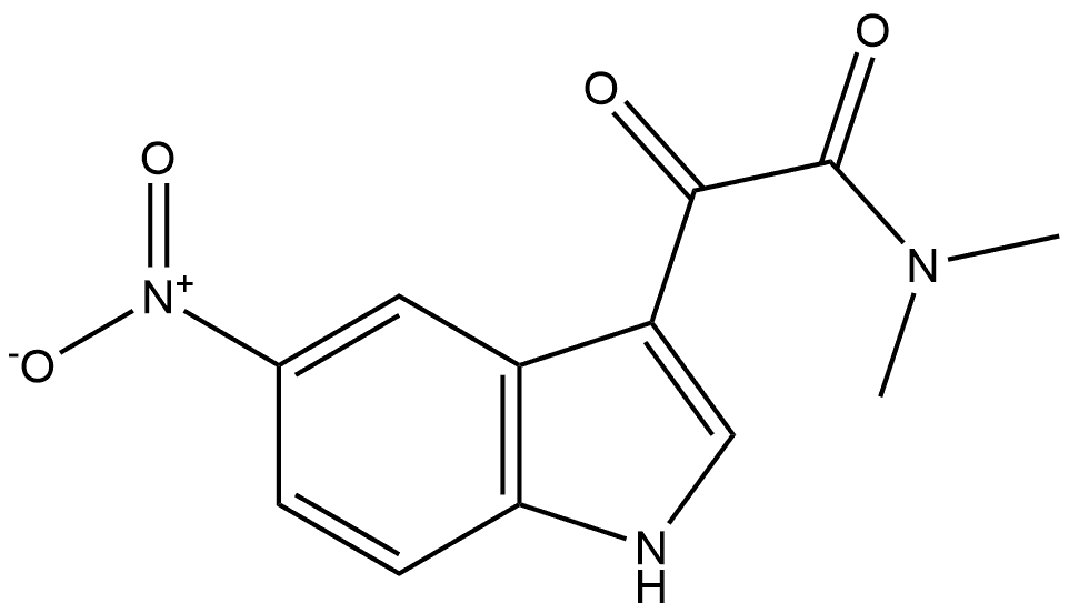 1H-Indole-3-acetamide, N,N-dimethyl-5-nitro-α-oxo- Structure