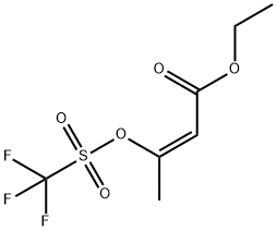 2-Butenoic acid, 3-[[(trifluoromethyl)sulfonyl]oxy]-, ethyl ester, (2Z)- 结构式