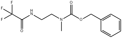Carbamic acid, N-methyl-N-[2-[(2,2,2-trifluoroacetyl)amino]ethyl]-, phenylmethyl ester Struktur