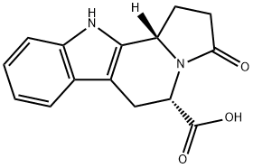 1H-Indolizino[8,7-b]indole-5-carboxylic acid, 2,3,5,6,11,11b-hexahydro-3-oxo-, (5S,11bS)- Structure