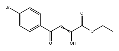 2-Butenoic acid, 4-(4-bromophenyl)-2-hydroxy-4-oxo-, ethyl ester Structure