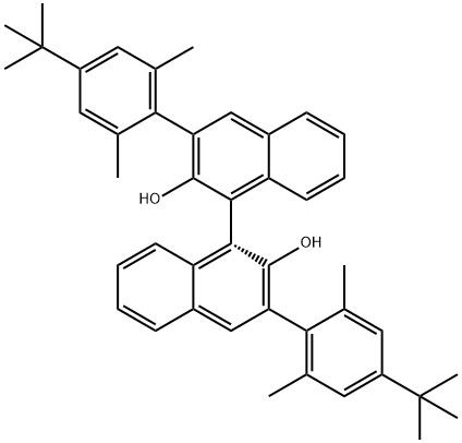 [1,1'-Binaphthalene]-2,2'-diol, 3,3'-bis[4-(1,1-dimethylethyl)-2,6-dimethylphenyl]-, (1R)- Struktur