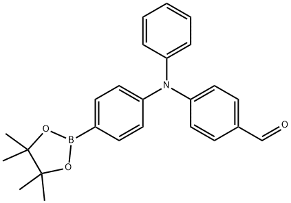 Benzaldehyde, 4-[phenyl[4-(4,4,5,5-tetramethyl-1,3,2-dioxaborolan-2-yl)phenyl]amino]- Structure