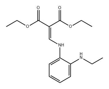 Propanedioic acid, 2-[[[2-(ethylamino)phenyl]amino]methylene]-, 1,3-diethyl ester Structure