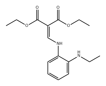 Propanedioic acid, 2-[[[2-(ethylamino)phenyl]amino]methylene]-, 1,3-diethyl ester Struktur