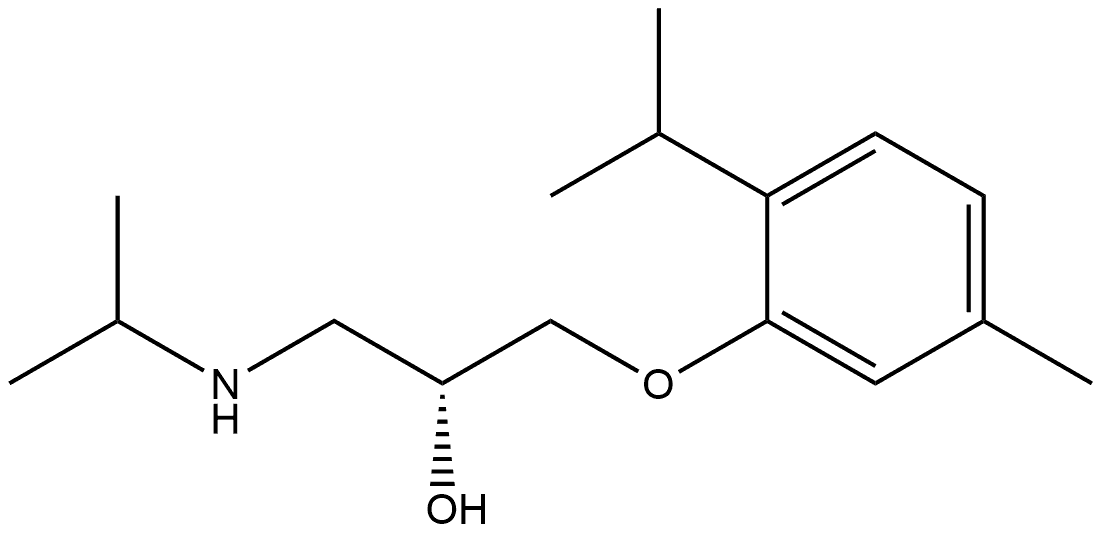 (R)-1-(2-isopropyl-5-methylphenoxy)-3-(isopropylamino)propan-2-ol Structure