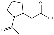 2-(1-acetylpyrrolidin-2-yl)acetic acid Struktur