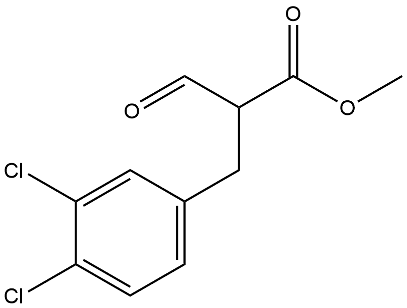 Benzenepropanoic acid, 3,4-dichloro-α-formyl-, methyl ester 结构式
