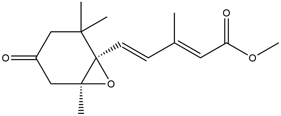 2,4-Pentadienoic acid, 3-methyl-5-(2,2,6-trimethyl-4-oxo-7-oxabicyclo[4.1.0]hept-1-yl)-, methyl ester, [1S-[1α(2E,4E),6α]]- (9CI),122346-88-7,结构式