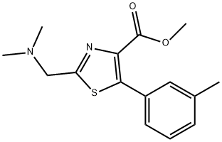 4-Thiazolecarboxylic acid, 2-[(dimethylamino)methyl]-5-(3-methylphenyl)-, methyl ester,1223644-07-2,结构式